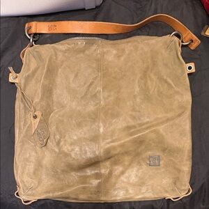 A.S.98 Tan Leather Messenger Bag